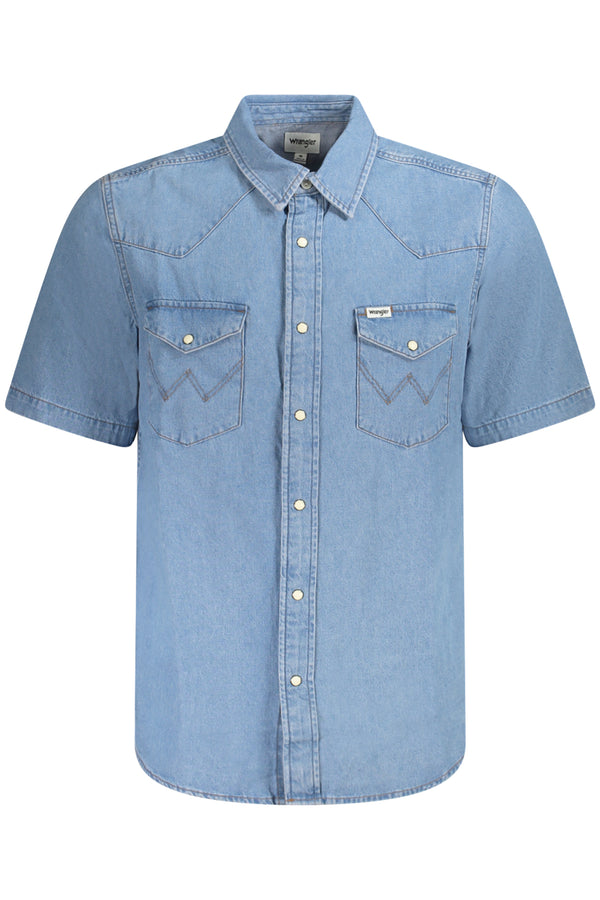 Wrangler Chemises Homme Bleu Ciel - stylesgateway
