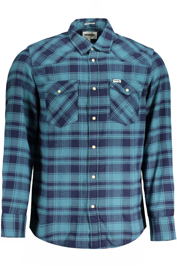 Wrangler Chemises Homme Bleu - stylesgateway
